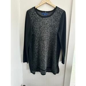 Apt. 9 Women's Black Silver Sweater | Size XL